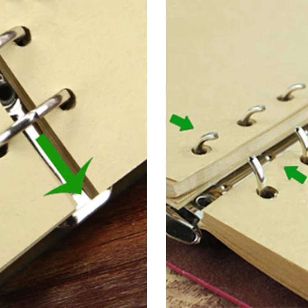 Retro Notebooks & Journals Agenda Binder Sketch Book Leather Soft Cover 14X10Cm Replaceable Kraft Paper Inner Korean Stationery